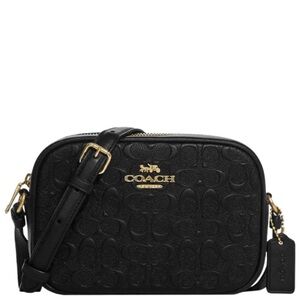 Coach Jamie Mini Camera Embossed Black Crossbody Bag